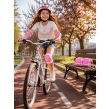 Global Pembe Çocuk Kaykay Paten Scooter Bisiklet Koruyucu Dizlik