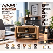 Nns NS-8068BT Nostaljik Bluetooth Radyo ve Hoparlör.