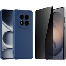 Tekno Grup Xiaomi Redmi Note 15 Pro Kılıf  Içi Kadife Yumuşak Lansman Kılıf-Lacivert + Hayalet Ekran Koruyucu