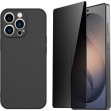 Tekno Grup Iphone 13 Pro Kılıf Içi Kadife Yumuşak Lansman Kılıf-Siyah + Hayalet Ekran Koruyucu
