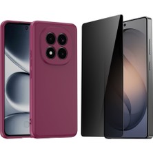 Tekno Grup Xiaomi Redmi Note 15 Pro Kılıf  Içi Kadife Yumuşak Lansman Kılıf-Koyu Mor + Hayalet Ekran Koruyucu