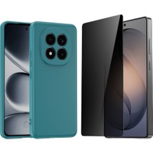Tekno Grup Xiaomi Redmi Note 15 Pro Kılıf  Içi Kadife Yumuşak Lansman Kılıf-Koyu Yeşil + Hayalet Ekran Koruyucu