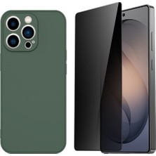Tekno Grup Iphone 13 Pro Kılıf Içi Kadife Yumuşak Lansman Kılıf-Koyu Yeşil + Hayalet Ekran Koruyucu