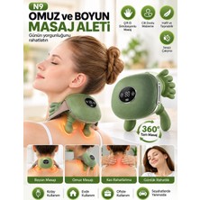 Azurtech N9 Şarjlı Omuz ve Boyun Masaj Aleti 360° Masaj Başlıklı Taşınabilir Masaj Cihazı