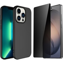 Tekno Grup Iphone 14 Pro Max Kılıf Içi Kadife Yumuşak Lansman Kılıf-Siyah + Hayalet Ekran Koruyucu