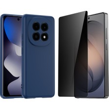 Tekno Grup Xiaomi Redmi Note 15 4g Kılıf  Içi Kadife Yumuşak Lansman Kılıf-Lacivert + Hayalet Ekran Koruyucu