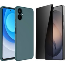 Tekno Grup Tecno Camon 19 Neo Kılıf Içi Kadife Yumuşak Lansman Kılıf-Koyu Yeşil + Hayalet Ekran Koruyucu