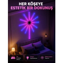 Global Telefon Kontrollü Rgb Fireworks LED Işık Çok Renkli Dekoratif Duvar Lambası