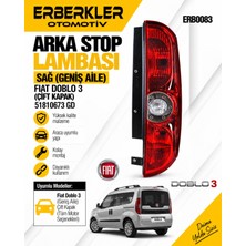 ERBERKLER Doblo 3 Arka Sağ Stop Lambası Geniş Aile (Çift Kapak) 51810673 Gd