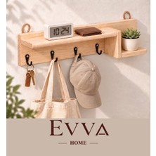Evva Home 4 Kancalı Ahşap Anahtarlık ve Duvar Organizeri
