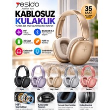 Azurtech Kablosuz Bluetooth Kulak Üstü Kulaklık 35 Saat Kullanım Hifi Stereo Katlanabilir Tasarım