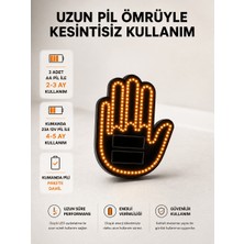 Global Pilli LED Işık Araç Camı Için Uzaktan Kumandalı El Simgesi