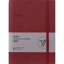 Victoria's Journals Kuka 2027 Günlük Ajanda A5 (14x21cm) Esnek Kapak Ivory 80gr.