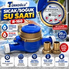 Türkoğlu Remont Su Sayacı - Ev Işyeri Tipi Su SAATI-R161 +2 Bağlantı Rekorları