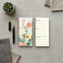 Keskin Color 2027 Yılı 8X16 cm Haftalık Cep Ajandası  Floral