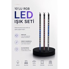 Global Dekoratif Ortam Aydınlatması Rgb LED 10’lu Çubuk Seti