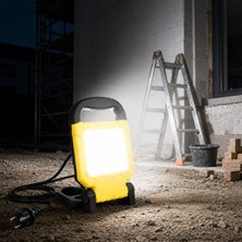 1001 45W Seyyar LED Projektör – 6400K Beyaz Işık, 4900 Lümen, 360W Eşdeğer, 1.5 M Kablolu, Katlanabilir Taşınabilir Çalışma Lambası (220V)