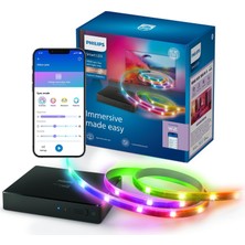 1001 Smart Lighting HDMI Sync Box Tv Arka Işığı, Rgbıc LED Şeritler, 55 – 65 Inç Tv'ler Için, Senkronizasyon. M. Film, Müzik, HDMI 2.0, 4k, 60 Hz'de Bağlanır, Wiz ile Bağlanır, Harici Video Kaynağı