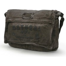 1001 4028 Salaş Omuz Çantası Pamuk Kanvas Postacı 15.6 Laptop Okul Seyahat Günlük Vintage Retro