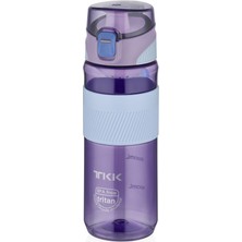 1001 Vagonlife Tkk Okul Su Matarası - Renkli - 700ML - Tritan Suluk Soft Touch (Mor)