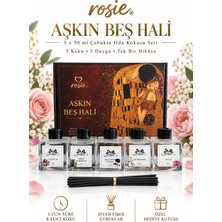 Rosie Aşkın Beş Hâli 5’li Çubuklu Oda Kokusu Hediye Seti 5 x 50 ml – Özel Tasarım Koleksiyon