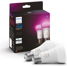 1001 Philips Huewca 9-75W Renkli Akıllı Ampul 2'li Ekopaket E27 Bluetooth Özellikli - 25.000 Saat Ampul Kullanım Ömrü
