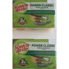 1001 Scotch Brite Power Classic Bulaşık Süngeri Yeşil Klasik Tırnak Koruyucu 8'li