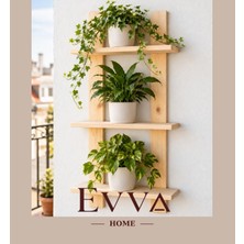 Evva Home 3 Katlı Ahşap Raf ve Duvar Organizeri