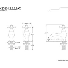 1001 Genel Banyo-Musluk Metal-Taşıma Sapı, Finish: Krom Cilalı