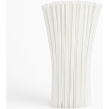 1001 Kelepçe Seti Beyaz 100 Adet Naylon Kablo Bağı 25 cm (3,6 mm Kalınlık)