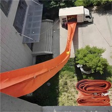 1001 Yelken Bezinden Sağlam Boşaltma Kaydırağı, Ağır Yük Brandası Kaydırağı, Yüksek Binalarda Verimli Mal Taşımak Için, 20 x 1,5 M, Taşınabilir, Depolar ve Şantiyeler Için Ideal