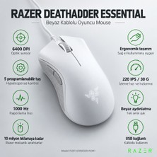 Razer Deathadder Essentıal 6400 Dpı Kablolu Gamıng Mouse-Beyaz