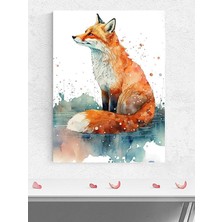 1001 (PSTER1029) Kavuniçi Tilki Hayvan Poster - Afiş - Dekoratif Duvar Posteri 40 x 50
