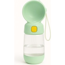 1001 Portatif Kedi Köpek Mama ve Su Kabı Seyahat Tipi 400 ml Su 180 ml Mama Hazneli Bpa Içermeyen Evcil Hayvan Beslenme Kabı (Yeşil)