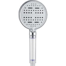 1001 Multi 6 Fonksiyonlu Spa Etkili Filtreli Duş Başlığı Yüksek Basınçlı Su Tasarruflu Klor ve Kireç Önleyici El Duşu, Handshower (Art Deco)