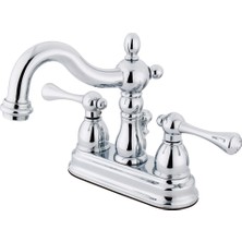 1001 KS1601BL Heritage Merkez Seti Pirinç Açılır Lavabo Bataryası, Krom