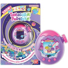 1001 Bandai - Tamagotchi Paradise Himmel - Kurmak Için Sanal Evcil Hayvan - Tamagotchi Zoom Döner Tekerlekli - Almanca Interaktif Oyuncak - Mor ve Pembe Gökyüzü Modeli - 43423