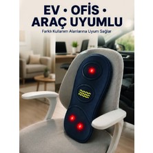 Global Isıtmalı Bel Masaj Minderi Ev Ofis Araç Uyumlu Titreşimli Destek