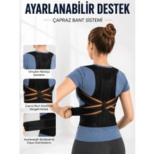 Global Sırt ve Bel Destekli Dik Duruş Korsesi Ayarlanabilir Çapraz Bantlı Fileli Tasarım