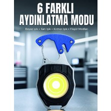 Global Araç Kamp Outdoor ve Tamir Işleri Için Çok Amaçlı Cob LED Şarjlı Kurtarma ve Çalışma Feneri