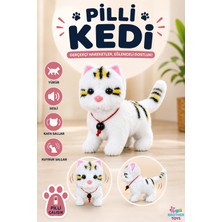 Brother Toys Yürüyen Miyavlayan Sevimli Peluş Pilli Oyuncak Kedi 20 Cm.