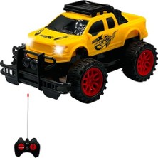 Mythriva Giffy/oyuncak Uzaktan Kumandalı Pilli Full Fonksiyon Işıklı Drift Atabilen Offroad Yüksek Teker Araba Jeeep (Sarı Açık)