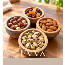 Evva Home 4’lü Kayın Çerezlik ve Sunumluk Kase
