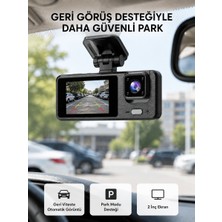 Global Full Hd 3'lü Araç Kamerası Geri Görüş Destekli Park Modlu 1080P Dvr