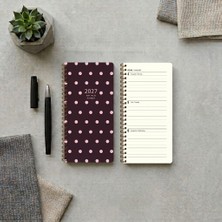 Keskin Color 2027 Yılı 8X16 cm Haftalık Cep Ajandası  Puantiye