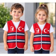 Teknik Atatürk Ayyıldız Baskılı Reflektörlü Yelek