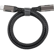 Jinghua Type-C To Type-C Dişi Erkek 100W 20GBPS 8k Ultra Görüntü ve Ses Data Veri Uzatma Kablosu Yüksek Hızlı Şarj (5 Metre)