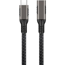 Jinghua Type-C To Type-C Dişi Erkek 100W 20GBPS 8k Ultra Görüntü ve Ses Data Veri Uzatma Kablosu Yüksek Hızlı Şarj (2 Metre)