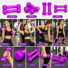 Emre Spor Vinyl Kaplı Deluxe Demir Dambıl Pcv Dambıl 1 Çift 0,5 kg Dambıl 2 Adet