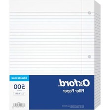 Myg Plus Çizgili College Filler Kağıdı, 27,9 x 21,6 Cm, 500 Yaprak Paket